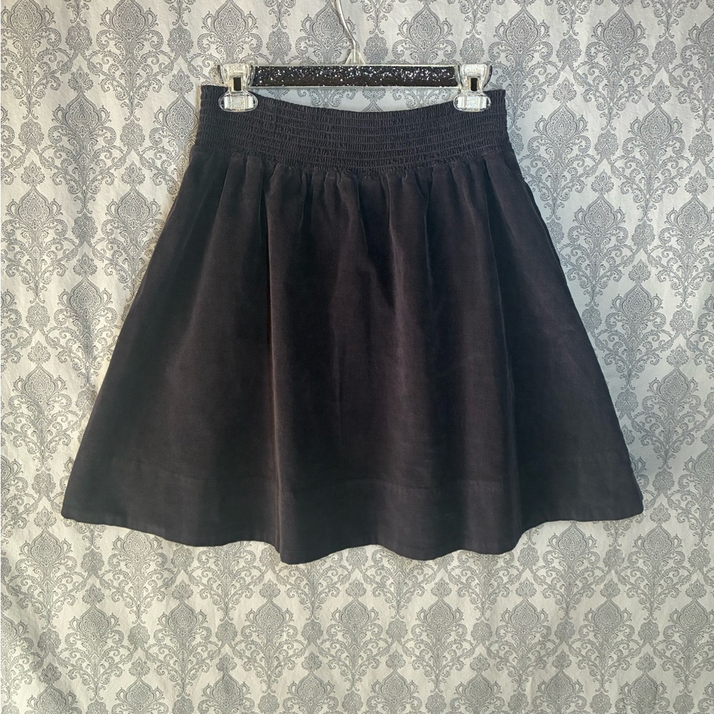 💯% cotton Courduroy velvet black skirt